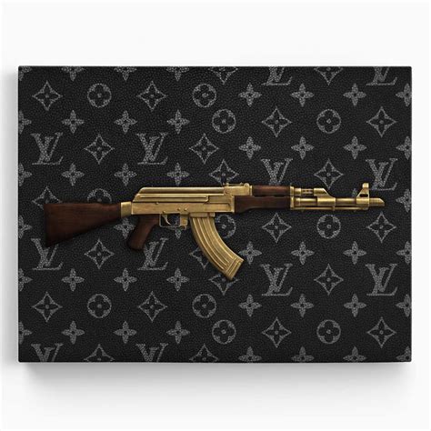 ak47 louis vuitton|Golden AK47 Louis Vuitton Skin Wall Art .